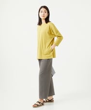 NGPGA52260 GIANNI LO GIUDICE(ジャンニ ロ ジュディチェ) [洗える]アンチスウェットステッチ刺繍チュニックカットソー イエロー