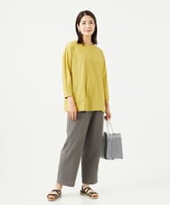 NGPGA52260 GIANNI LO GIUDICE(ジャンニ ロ ジュディチェ) [洗える]アンチスウェットステッチ刺繍チュニックカットソー イエロー