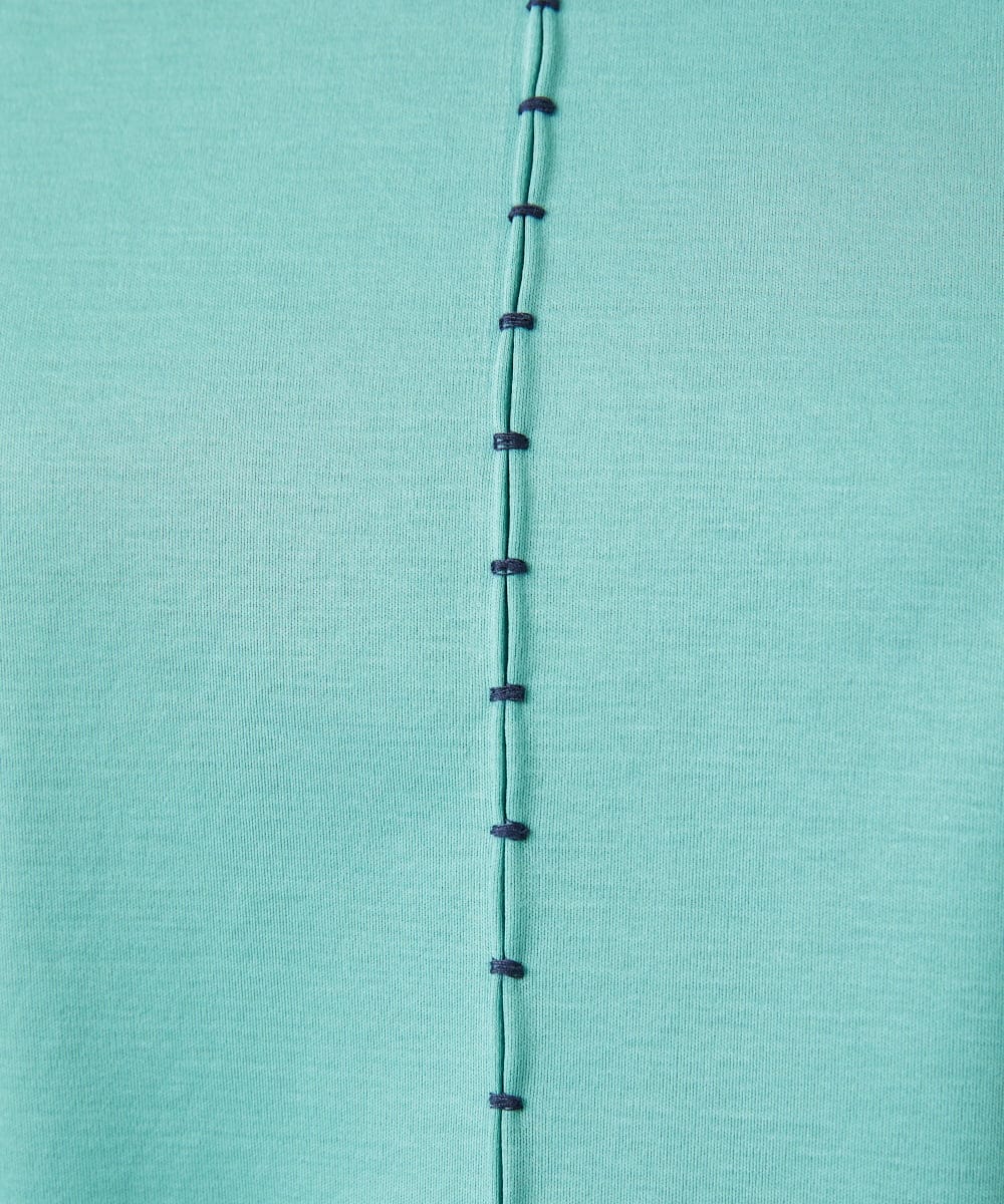 NGPGA52260 GIANNI LO GIUDICE(ジャンニ ロ ジュディチェ) [洗える]アンチスウェットステッチ刺繍チュニックカットソー ライトグリーン