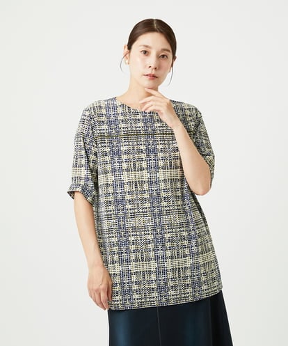 NGPHA01200  [接触冷感・洗える]ジオメトリックプリントチュニック