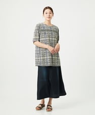 NGPHA01200 GIANNI LO GIUDICE(ジャンニ ロ ジュディチェ) [接触冷感・洗える]ジオメトリックプリントチュニック グリーン