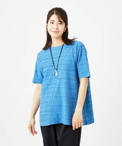 NGPHB34200 GIANNI LO GIUDICE [洗える]タックジャガードチュニックカットソー