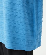 NGPHB34200 GIANNI LO GIUDICE(ジャンニ ロ ジュディチェ) [洗える]タックジャガードチュニックカットソー ブルー