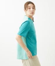 NGPHW01170 GIANNI LO GIUDICE(ジャンニ ロ ジュディチェ) [洗える]コットン天竺ボーダーチュニックカットソー ブルーグリーン