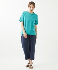 NGPHW01170 GIANNI LO GIUDICE(ジャンニ ロ ジュディチェ) [洗える]コットン天竺ボーダーチュニックカットソー ブルーグリーン