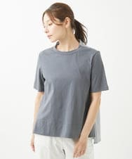 NGPHW01170 GIANNI LO GIUDICE(ジャンニ ロ ジュディチェ) [洗える]コットン天竺ボーダーチュニックカットソー ダークグレー