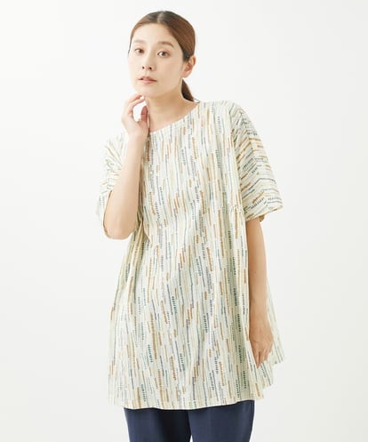 NGPHW11160 GIANNI LO GIUDICE [洗える]テンテン柄プリントカットソーチュニック