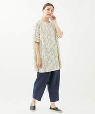NGPHW11160 GIANNI LO GIUDICE(ジャンニ ロ ジュディチェ) [洗える]テンテン柄プリントカットソーチュニック オフホワイト