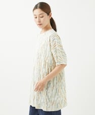NGPHW11160 GIANNI LO GIUDICE(ジャンニ ロ ジュディチェ) [洗える]テンテン柄プリントカットソーチュニック オフホワイト