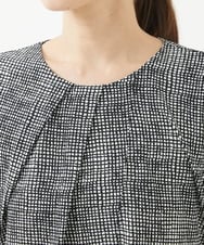 NGPHX31160 GIANNI LO GIUDICE(ジャンニ ロ ジュディチェ) [洗える]ミニチェックプリントチュニックカットソー ブラック