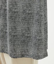 NGPHX31160 GIANNI LO GIUDICE(ジャンニ ロ ジュディチェ) [洗える]ミニチェックプリントチュニックカットソー ブラック