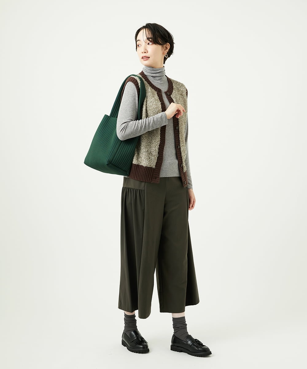NGSAD01330 GIANNI LO GIUDICE(ジャンニ ロ ジュディチェ) [洗える]IMPラメファーニットベスト ベージュ