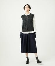 NGSAD01330 GIANNI LO GIUDICE(ジャンニ ロ ジュディチェ) [洗える]IMPラメファーニットベスト ブラック