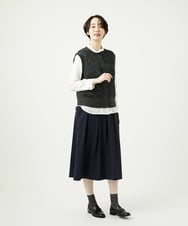 NGSAD01330 GIANNI LO GIUDICE(ジャンニ ロ ジュディチェ) [洗える]IMPラメファーニットベスト ブラック
