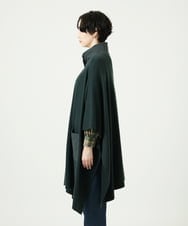 NGSAE10430 GIANNI LO GIUDICE(ジャンニ ロ ジュディチェ) [洗える]キルトドッキングニットポンチョ カーキ