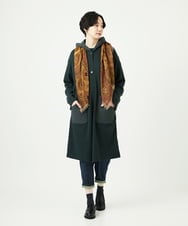 NGSAE11450 GIANNI LO GIUDICE(ジャンニ ロ ジュディチェ) [洗える]キルトドッキングニットコーディガン カーキ