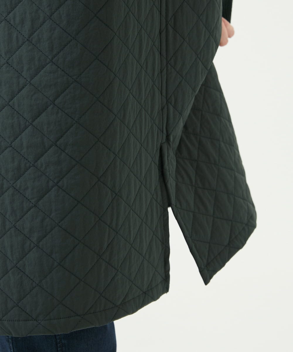 NGSAE11450 GIANNI LO GIUDICE(ジャンニ ロ ジュディチェ) [洗える]キルトドッキングニットコーディガン カーキ