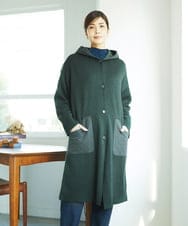 NGSAE11450 GIANNI LO GIUDICE(ジャンニ ロ ジュディチェ) [洗える]キルトドッキングニットコーディガン カーキ