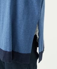 NGSAE12290 GIANNI LO GIUDICE(ジャンニ ロ ジュディチェ) [洗える]バイカラーニットカーディガン ネイビー
