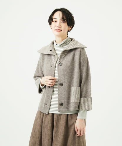 NGSAE40390 GIANNI LO GIUDICE エキストラファインメリノ ウールニットジャケット