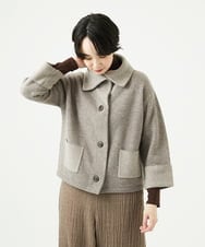 NGSAE40390 GIANNI LO GIUDICE(ジャンニ ロ ジュディチェ) エキストラファインメリノ ウールニットジャケット ベージュ