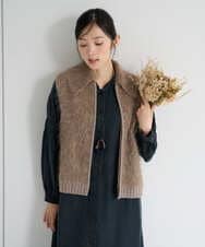 NGSAH36290 GIANNI LO GIUDICE(ジャンニ ロ ジュディチェ) アルパカファーベスト ベージュ