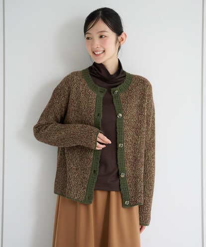 NGSAH41270 GIANNI LO GIUDICE ミックスヤーンカーディガン