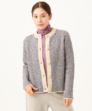 NGSAH41270 GIANNI LO GIUDICE(ジャンニ ロ ジュディチェ) ミックスヤーンカーディガン ライトブルー