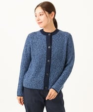 NGSAH41270 GIANNI LO GIUDICE(ジャンニ ロ ジュディチェ) ミックスヤーンカーディガン ネイビー