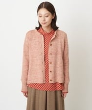 NGSAV50270 GIANNI LO GIUDICE(ジャンニ ロ ジュディチェ) [日本製]シーレニットカーディガン レッド