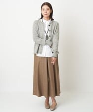 NGSAV50270 GIANNI LO GIUDICE(ジャンニ ロ ジュディチェ) [日本製]シーレニットカーディガン ライトグレー