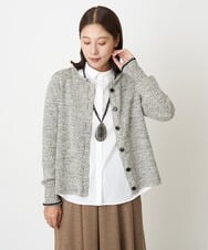 NGSAV50270 GIANNI LO GIUDICE(ジャンニ ロ ジュディチェ) [日本製]シーレニットカーディガン ライトグレー