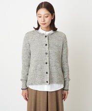 NGSAV50270 GIANNI LO GIUDICE(ジャンニ ロ ジュディチェ) [日本製]シーレニットカーディガン ライトグレー