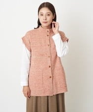 NGSAV51270 GIANNI LO GIUDICE(ジャンニ ロ ジュディチェ) [日本製]シーレロングニットジレ レッド