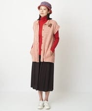 NGSAV51270 GIANNI LO GIUDICE(ジャンニ ロ ジュディチェ) [日本製]シーレロングニットジレ レッド