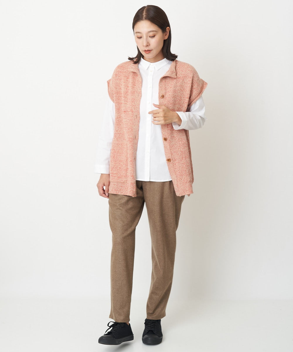NGSAV51270 GIANNI LO GIUDICE(ジャンニ ロ ジュディチェ) [日本製]シーレロングニットジレ レッド