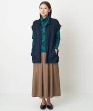 NGSAV51270 GIANNI LO GIUDICE(ジャンニ ロ ジュディチェ) [日本製]シーレロングニットジレ ネイビー