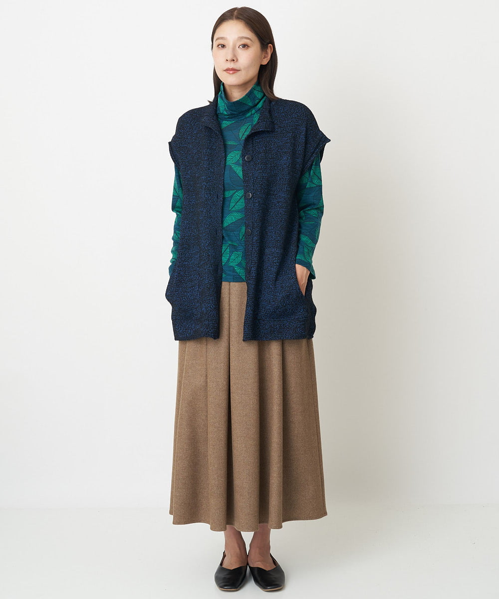 NGSAV51270 GIANNI LO GIUDICE(ジャンニ ロ ジュディチェ) [日本製]シーレロングニットジレ ネイビー