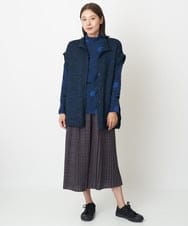 NGSAV51270 GIANNI LO GIUDICE(ジャンニ ロ ジュディチェ) [日本製]シーレロングニットジレ ネイビー