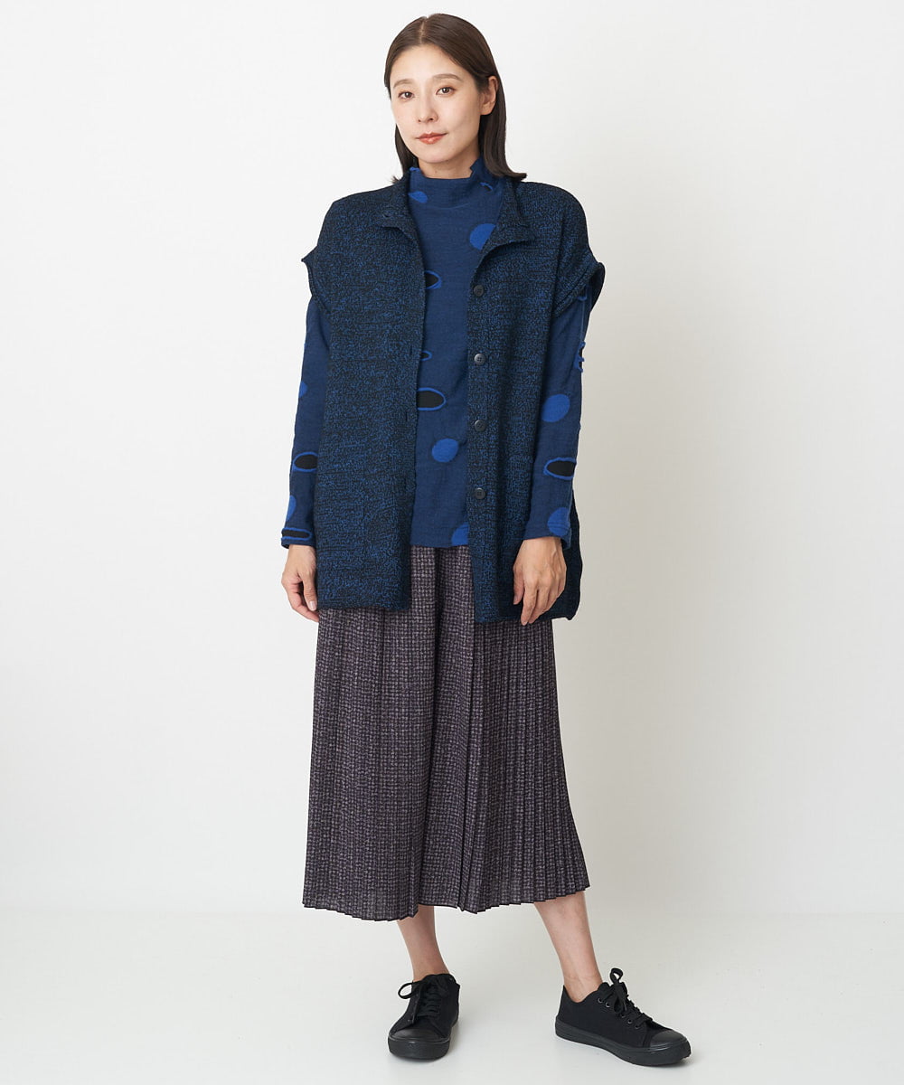 NGSAV51270 GIANNI LO GIUDICE(ジャンニ ロ ジュディチェ) [日本製]シーレロングニットジレ ネイビー