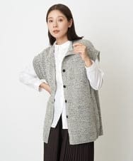 NGSAV51270 GIANNI LO GIUDICE(ジャンニ ロ ジュディチェ) [日本製]シーレロングニットジレ ライトグレー