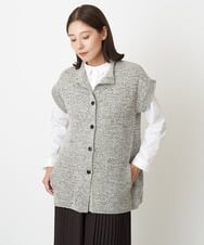 NGSAV51270 GIANNI LO GIUDICE(ジャンニ ロ ジュディチェ) [日本製]シーレロングニットジレ ライトグレー