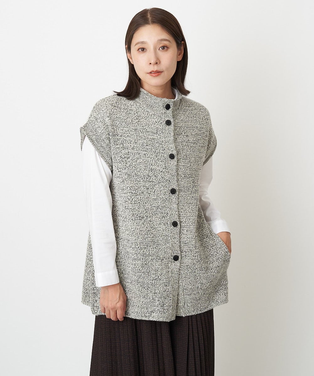 NGSAV51270 GIANNI LO GIUDICE(ジャンニ ロ ジュディチェ) [日本製]シーレロングニットジレ ライトグレー