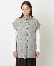 NGSAV51270 GIANNI LO GIUDICE(ジャンニ ロ ジュディチェ) [日本製]シーレロングニットジレ ライトグレー