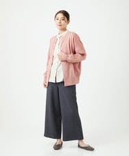 NGSCE50270 GIANNI LO GIUDICE(ジャンニ ロ ジュディチェ) [洗える]ウール混リブニットカーディガン ピンク