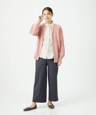 NGSCE50270 GIANNI LO GIUDICE(ジャンニ ロ ジュディチェ) [洗える]ウール混リブニットカーディガン ピンク