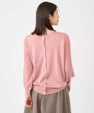 NGSCE50270 GIANNI LO GIUDICE(ジャンニ ロ ジュディチェ) [洗える]ウール混リブニットカーディガン ピンク