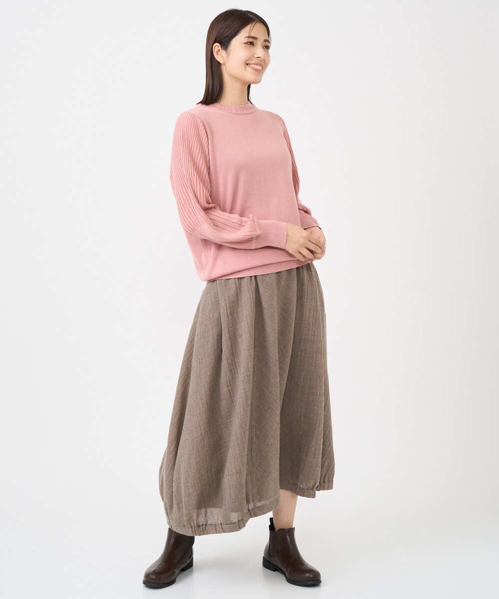 NGSCE50270 GIANNI LO GIUDICE(ジャンニ ロ ジュディチェ) [洗える]ウール混リブニットカーディガン ピンク