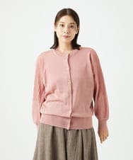 NGSCE50270 GIANNI LO GIUDICE(ジャンニ ロ ジュディチェ) [洗える]ウール混リブニットカーディガン ピンク