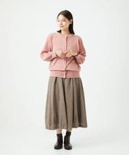 NGSCE50270 GIANNI LO GIUDICE(ジャンニ ロ ジュディチェ) [洗える]ウール混リブニットカーディガン ピンク